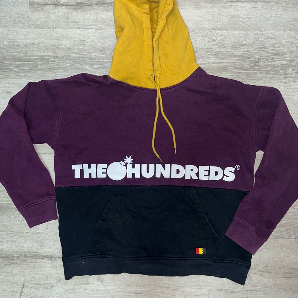 The Hundreds Purple and Yellow Hoodie